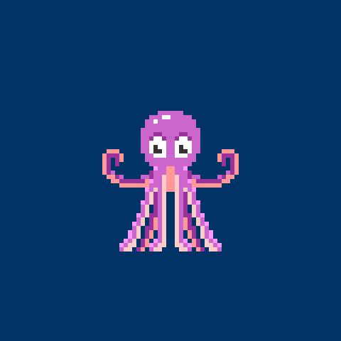 Octopus Animated Pixel Art GIF