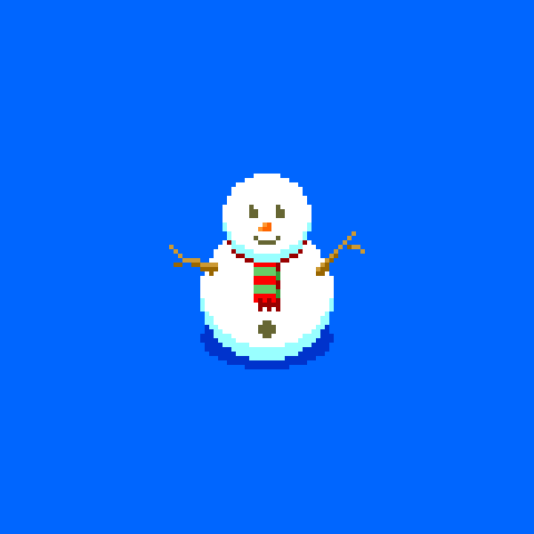 Snowman Animated Pixel Art GIF